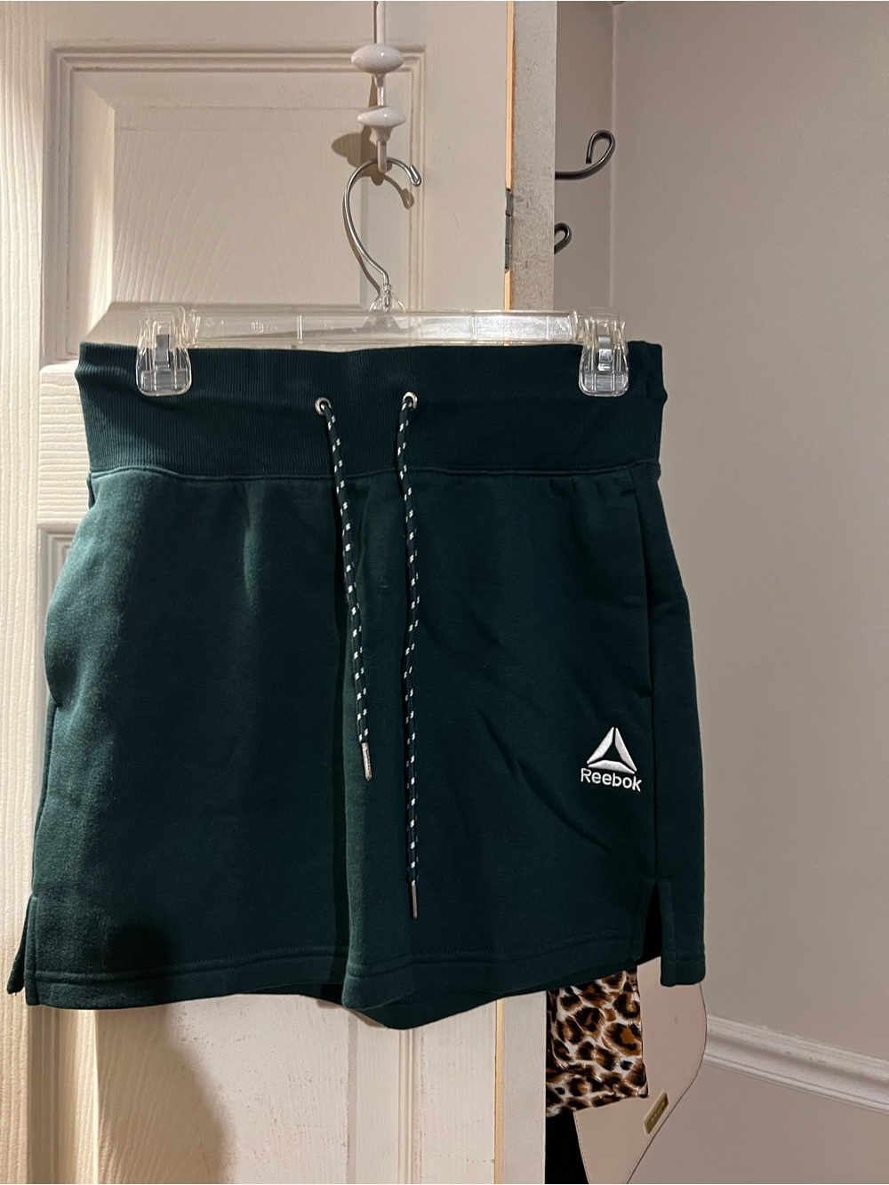 Reebok Women's Dark Green Drawstring Mini Skirt Size Small